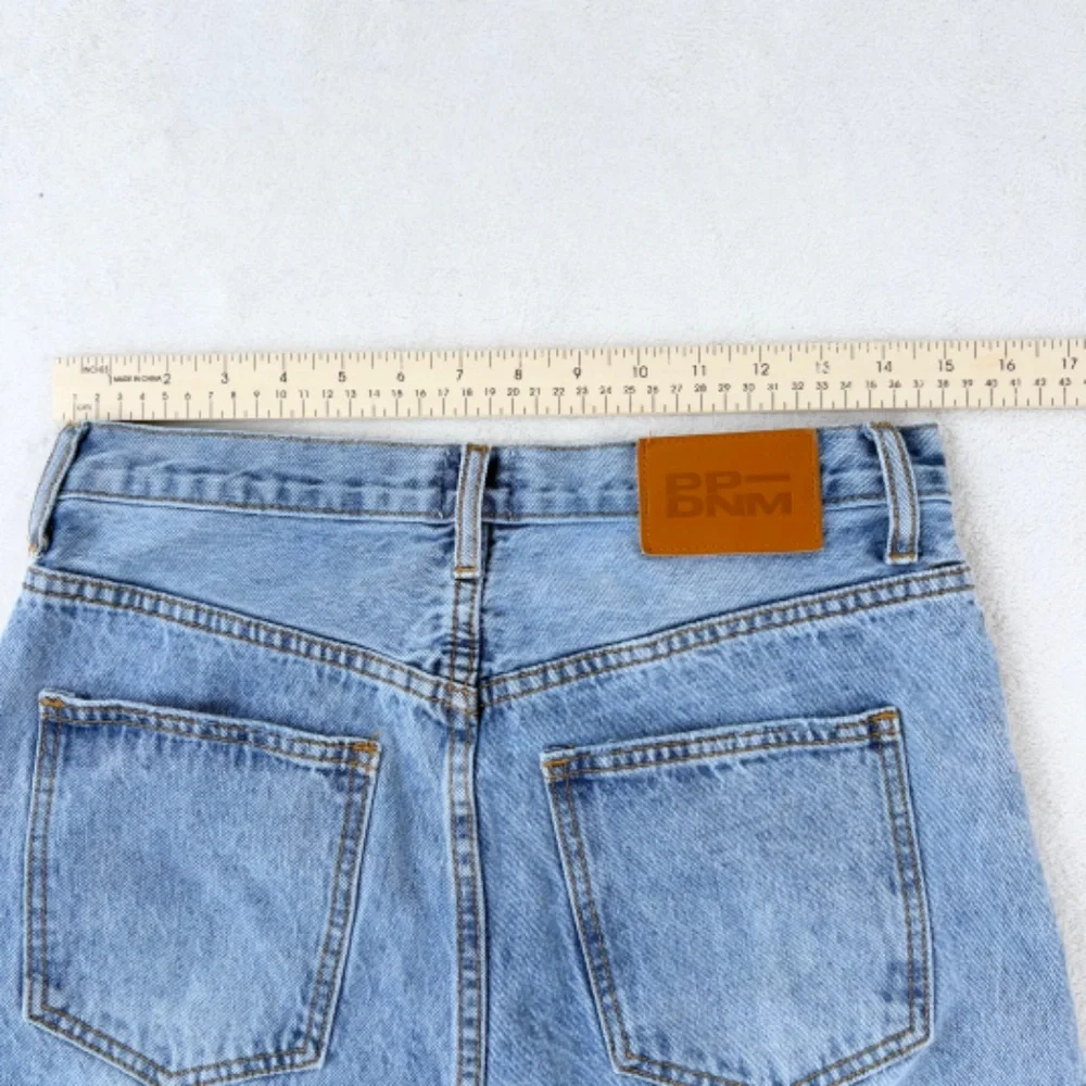 PRINCESS POLLY Holly‎ Asymmetric Straight-Leg Denim Jeans Womens 6 Mid-Wash